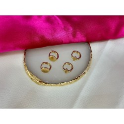 Set arracadas circulo cruz #C96