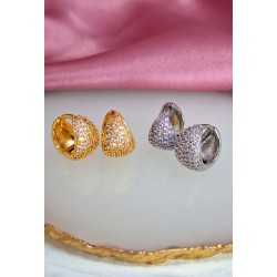 Aretes zirconia cristal grueso #73C