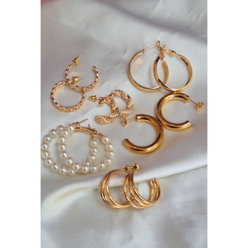 Aretes set 6 pares aleacion #ZZZZ