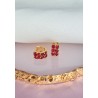 Aretes rojos zirconia #193B