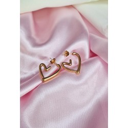 Arracadas corazon semi cerrados #C111