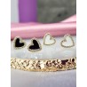 Aretes corazon zirconia #C114