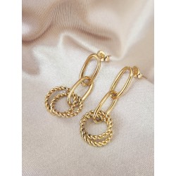 Aretes colgantes aros torsales #C121
