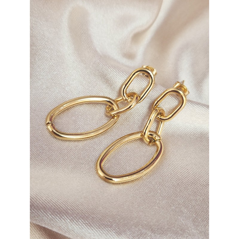 Aretes colgantes ovalados #C125