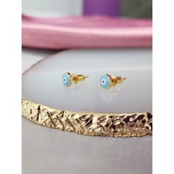 Aretes ojo azul cielo #11C