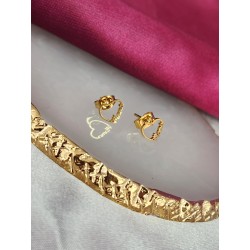 Arete broquel corazon mama acero #14.1