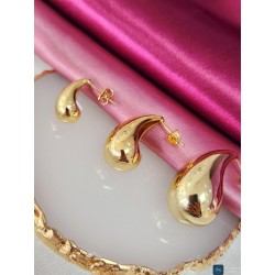 Aretes gota dorados