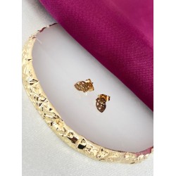 Aretes broquel corazon interno #8