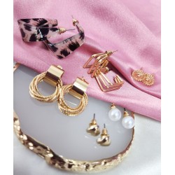 Aretes set 6 pares aleacion #C128