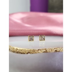 Aretes cuadrado zirconia #84D