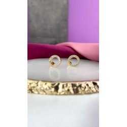 Aretes circulo mediano Zirconia #104A
