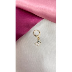 Arete mariposa ojo blanco #Y23 (1 pieza)