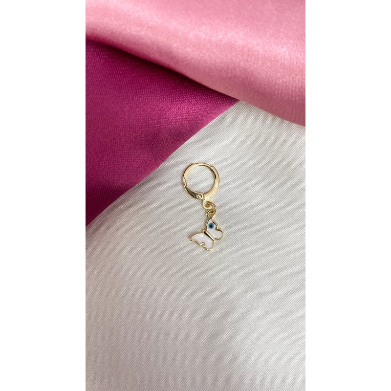 Arete mariposa ojo blanco #Y23 (1 pieza)