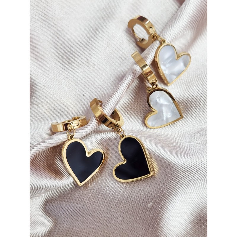 Aretes corazones acrilico #0.3