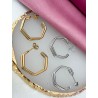 Arracadas hexagonales dobles acero  #C123.1