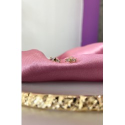Aretes linea zirconia estrella #138A