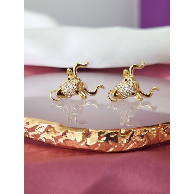Aretes toro zirconia #126C