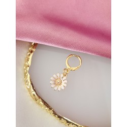 Arete margarita blanca #ZZ14