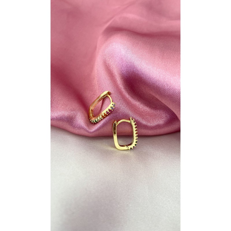 Aretes ovalado colores zirconia #20A