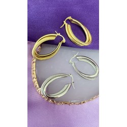 Arracadas ovaladas 2 texturas #171A