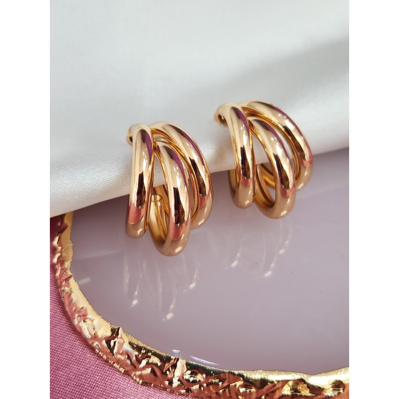 Arracadas triples medianas 24mm #B1