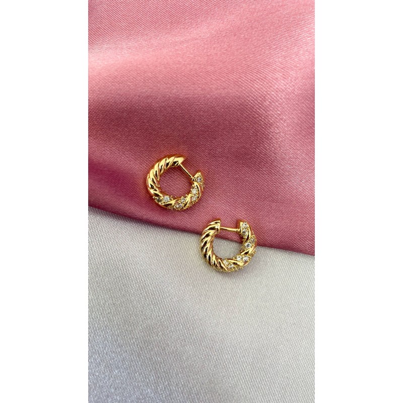 Aretes torsales mitad zirconia #35B