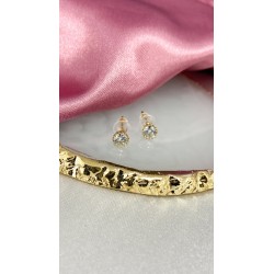 Aretes broquel circulo punteado #132C