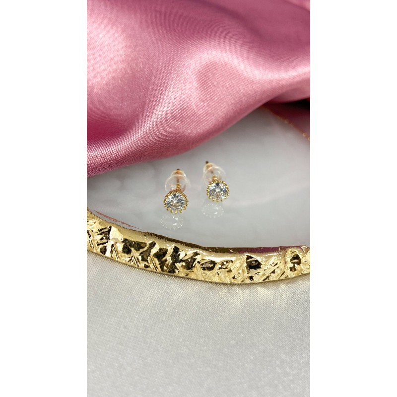 Aretes broquel circulo punteado #132C