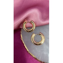 Arracadas gruesa dorada #207