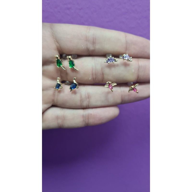 Aretes broquel dinosaurio #179