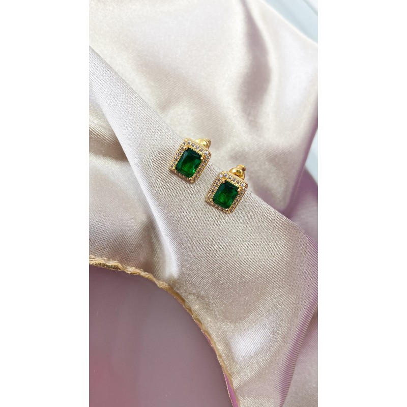 Aretes broquel verdes #73B