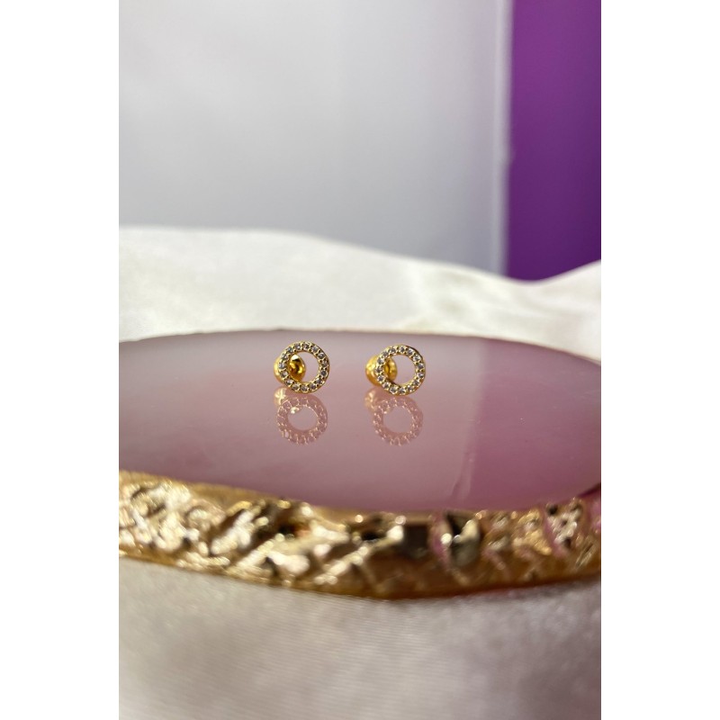 Aretes circulo zirconia #49C