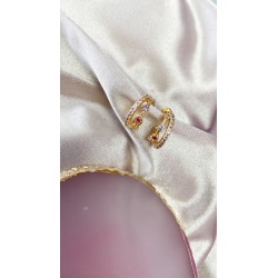 Aretes triples zirconia #73D