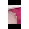 Aretes triple rectangulo zirconia #85A