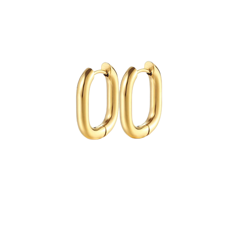 Arracadas ovaladas gruesas #B7