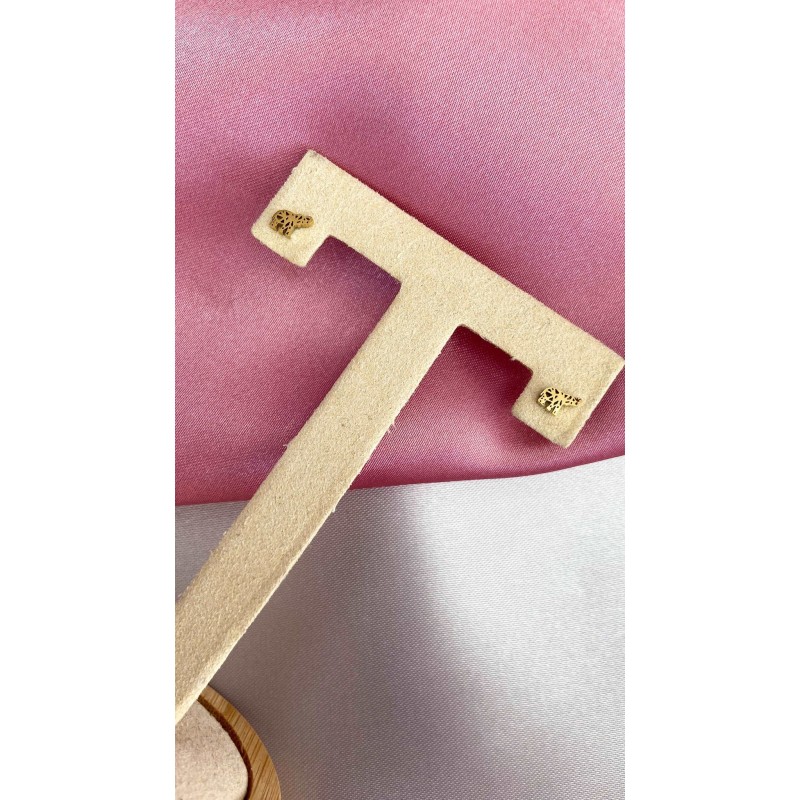 Aretes elefante origami acero #180