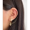 Earcuff #19A cruz Cadena colgante arete cruz