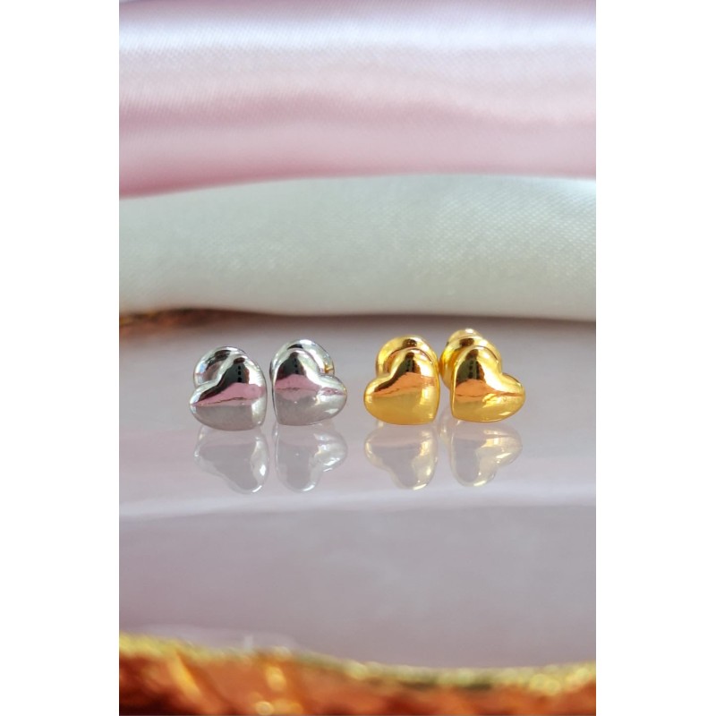 Aretes corazon Chapa #155