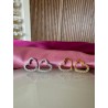 Aretes corazon mitad zirconia #149