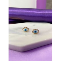 Aretes ojo blanco #150