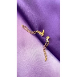 Aretes #121 rectangulo con Cadena