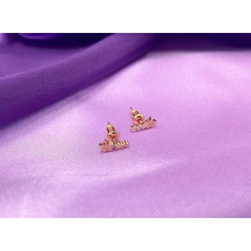 Aretes #122 Estrella fugaz zirconia