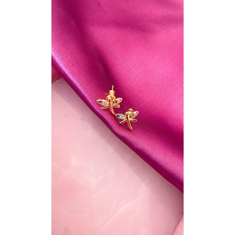 Aretes #107 libelula colores