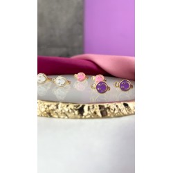 Aretes #104 carita feliz colores