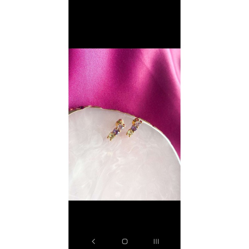 Aretes #98 triples colores