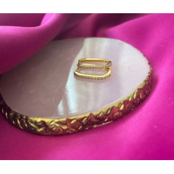 Aretes #65 ovaladas zirconia frente