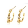 Aretes #63 Estrellas colgantes zirconia