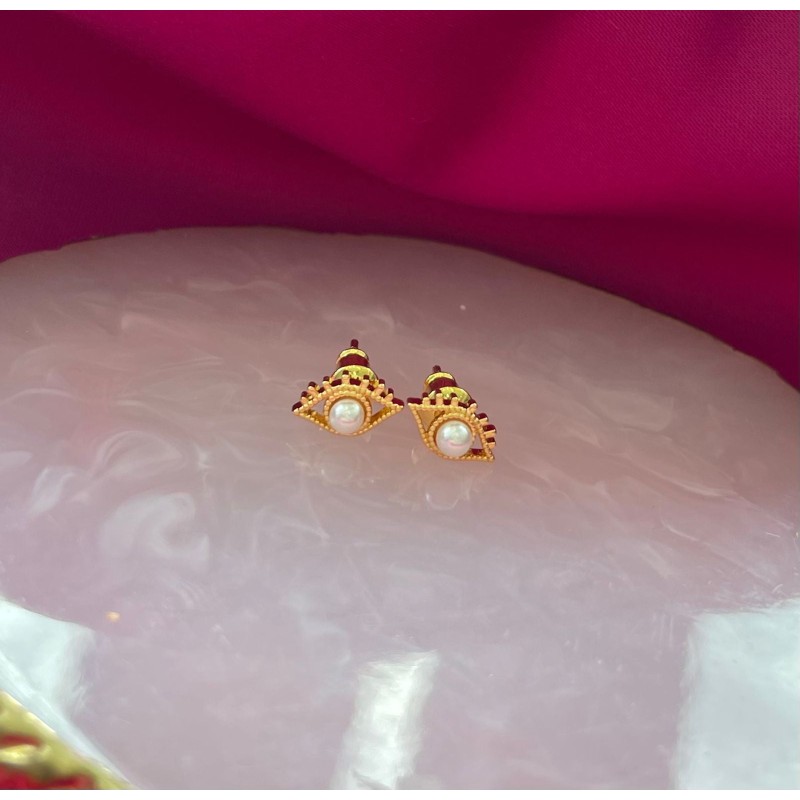 Aretes #14 ojo Perla