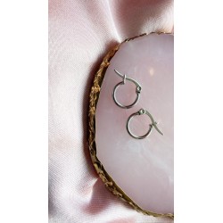 Arracadas chicas 13mm plateadas #74