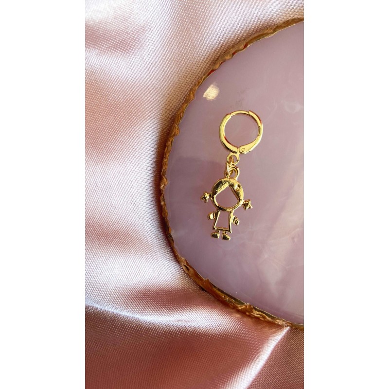 Arete niña chapa  (1 pieza) #L1